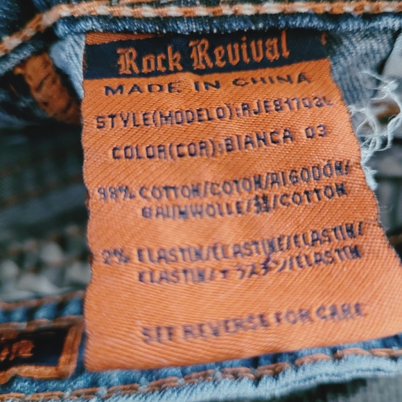 Rock Revival Jeans Bianca Boot RJE81703L Women's Bootcut Size 31 Flap Pocket - Picture 13 of 14